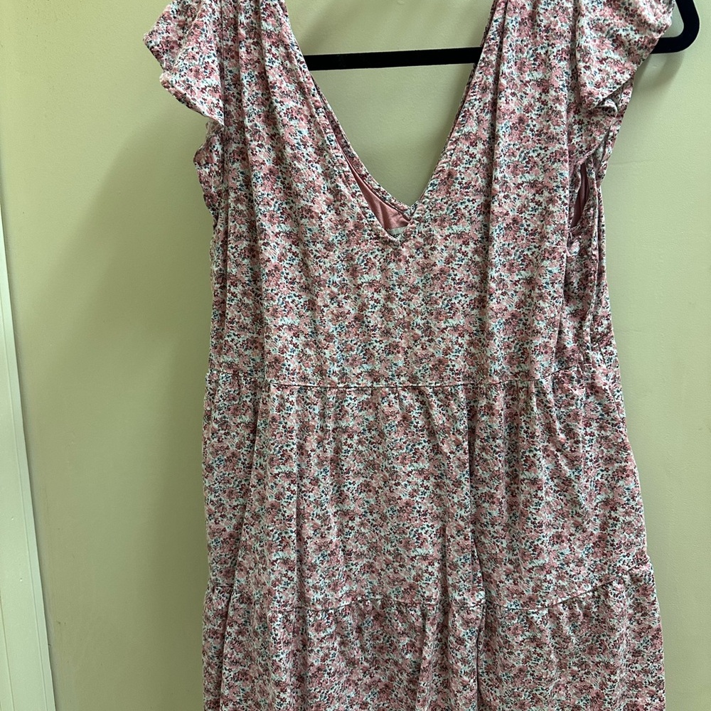 Abercrombie & Fitch Pink Floral Backless Dress